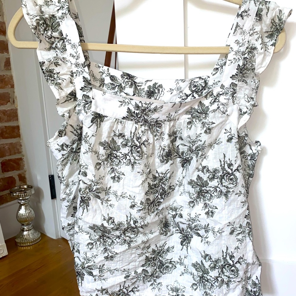 *Like New* LOFT Linen Floral Tank